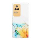 For Xiaomi Redmi K50 Pro Hollow Marble Pattern TPU Precise Hole Phone Case(Yellow) - 1