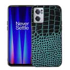 For OnePlus Nord CE 2 5G Crocodile Top Layer Cowhide Leather Phone Case(Cyan Blue) - 1