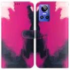For OPPO Realme GT Neo3 Watercolor Pattern Horizontal Flip Leather Phone Case(Berry) - 1
