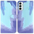 For Samsung Galaxy M23 / F23 Watercolor Pattern Horizontal Flip Leather Phone Case(Winter Snow) - 1