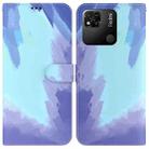 For Xiaomi Redmi 10A Watercolor Pattern Horizontal Flip Leather Phone Case(Winter Snow) - 1