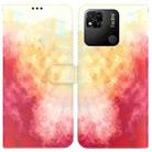 For Xiaomi Redmi 10A Watercolor Pattern Horizontal Flip Leather Phone Case(Spring Cherry) - 1
