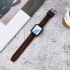 Two-color Silicone Watch Band For Apple Watch Ultra 49mm / Series 8&7 45mm / SE 2&6&SE&5&4 44mm / 3&2&1 42mm(Black + Red) - 1