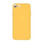 For iPhone 6s / 6 Golden Love-heart Pattern Colorful Frosted TPU Phone Protective Case(Yellow) - 1