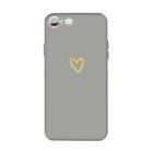 For iPhone 6s / 6 Golden Love-heart Pattern Colorful Frosted TPU Phone Protective Case(Gray) - 1