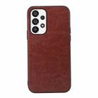 For Samsung Galaxy A53 5G Crazy Horse Texture PU Phone Case(Coffee) - 1