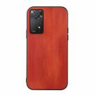 For Xiaomi Redmi Note 11 Pro Global Yellow Cow Texture PU Phone Case(Brown) - 1