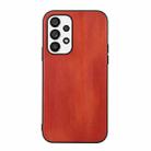 For Samsung Galaxy A53 5G Yellow Cow Texture PU Phone Case(Brown) - 1