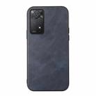 For Xiaomi Redmi Note 11 Pro Global Cowhide Texture PU Phone Case(Blue) - 1