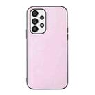 For Samsung Galaxy A73 5G Cowhide Texture PU Phone Case(Pink) - 1