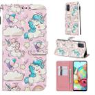 For Galaxy A71 3D Painting Horizontal Flip Leather Case with Holder & Card Slot & Wallet & Lanyard(Pink Pony) - 1