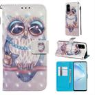 For Galaxy S20+ 3D Painting Horizontal Flip Leather Case with Holder & Card Slot & Wallet & Lanyard(Grey Cat) - 1