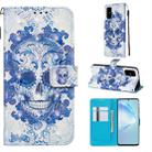 For Galaxy S20+ 3D Painting Horizontal Flip Leather Case with Holder & Card Slot & Wallet & Lanyard(Cloud Ghost Head) - 1