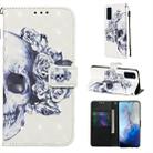 For Galaxy S20 3D Painting Horizontal Flip Leather Case with Holder & Card Slot & Wallet & Lanyard(Skull) - 1