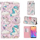 For Xiaomi Redmi 8A 3D Painting Horizontal Flip Leather Case with Holder & Card Slot & Wallet & Lanyard(Pink Pony) - 1