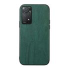 For Xiaomi Redmi Note 11 Pro Global Wood Texture PU Phone Case(Green) - 1