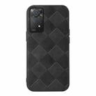 For Xiaomi Redmi Note 11 Pro Global Weave Plaid PU Phone Case(Black) - 1