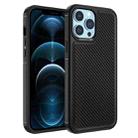 For iPhone 12 / 12 Pro Forerunner TPU+PC Phone Case(Carbon Fiber Black) - 1