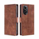 For Honor 50 se Skin Feel Crocodile Texture Magnetic Clasp PU Leather Phone Case(Brown) - 1