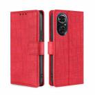 For Honor 50 se Skin Feel Crocodile Texture Magnetic Clasp PU Leather Phone Case(Red) - 1