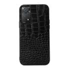 For Xiaomi Redmi Note 11 Pro Global Crocodile Top Layer Cowhide Leather Case(Black) - 1