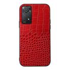 For Xiaomi Redmi Note 11 Pro Global Crocodile Top Layer Cowhide Leather Case(Red) - 1