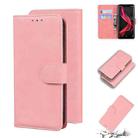 For Sharp Aquos Zero Skin Feel Pure Color Leather Phone Case(Pink) - 1