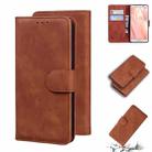 For Sharp Aquos Sense 3 / Sense3 Lite / Sense3 Basic & SHV45 Skin Feel Pure Color Leather Phone Case(Brown) - 1