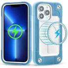 For iPhone 13 Pro Max Colorful Magsafe Magnetic Phone Case (Ice Blue) - 1