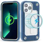 For iPhone 13 Pro Max Colorful Magsafe Magnetic Phone Case (Daisy Blue) - 1
