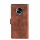 For vivo S6 5G Skin Feel Crocodile Texture Magnetic Leather Phone Case(Brown) - 3