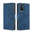 For vivo V23e / S10e Skin Feel Crocodile Texture Magnetic Leather Phone Case(Blue) - 1