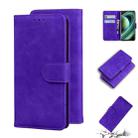 For Xiaomi Mi 10 Ultra Skin Feel Pure Color Flip Leather Phone Case(Purple) - 1