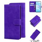 For Xiaomi Mi 10T Lite 5G Skin Feel Pure Color Flip Leather Phone Case(Purple) - 1