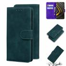 For Xiaomi Poco M3 Skin Feel Pure Color Flip Leather Phone Case(Green) - 1