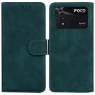 For Xiaomi Poco M4 Pro Skin Feel Pure Color Flip Leather Phone Case(Green) - 1