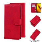 For Xiaomi Poco X3 NFC Skin Feel Pure Color Flip Leather Phone Case(Red) - 1