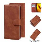 For Xiaomi Poco X3 NFC Skin Feel Pure Color Flip Leather Phone Case(Brown) - 1