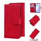 For Xiaomi Redmi 9A Skin Feel Pure Color Flip Leather Phone Case(Red) - 1