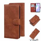 For Xiaomi Redmi 9A Skin Feel Pure Color Flip Leather Phone Case(Brown) - 1