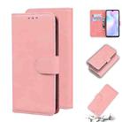 For Xiaomi Redmi 9A Skin Feel Pure Color Flip Leather Phone Case(Pink) - 1