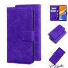 For Xiaomi Redmi 9C Skin Feel Pure Color Flip Leather Phone Case(Purple) - 1