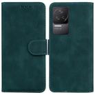 For Xiaomi Redmi K50 / K50 Pro Skin Feel Pure Color Flip Leather Phone Case(Green) - 1