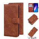For Xiaomi Redmi Note 8 Skin Feel Pure Color Flip Leather Phone Case(Brown) - 1