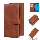 For Xiaomi Redmi Note 8 Pro Skin Feel Pure Color Flip Leather Phone Case(Brown) - 1