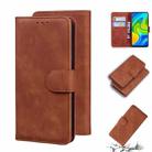 For Xiaomi Redmi Note 9 / 10X 4G Skin Feel Pure Color Flip Leather Phone Case(Brown) - 1