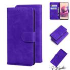 For Xiaomi Redmi Note 10 4G / Note 10s Skin Feel Pure Color Flip Leather Phone Case(Purple) - 1
