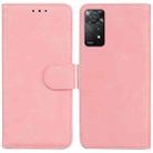 For Xiaomi Redmi Note 11 Pro 5G / 4G Foreign Version Skin Feel Pure Color Flip Leather Phone Case(Pink) - 1