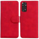 For Xiaomi Redmi Note 11 Global / Note 11S Skin Feel Pure Color Flip Leather Phone Case(Red) - 1