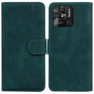 For Xiaomi Redmi 10C Skin Feel Pure Color Flip Leather Phone Case(Green) - 1